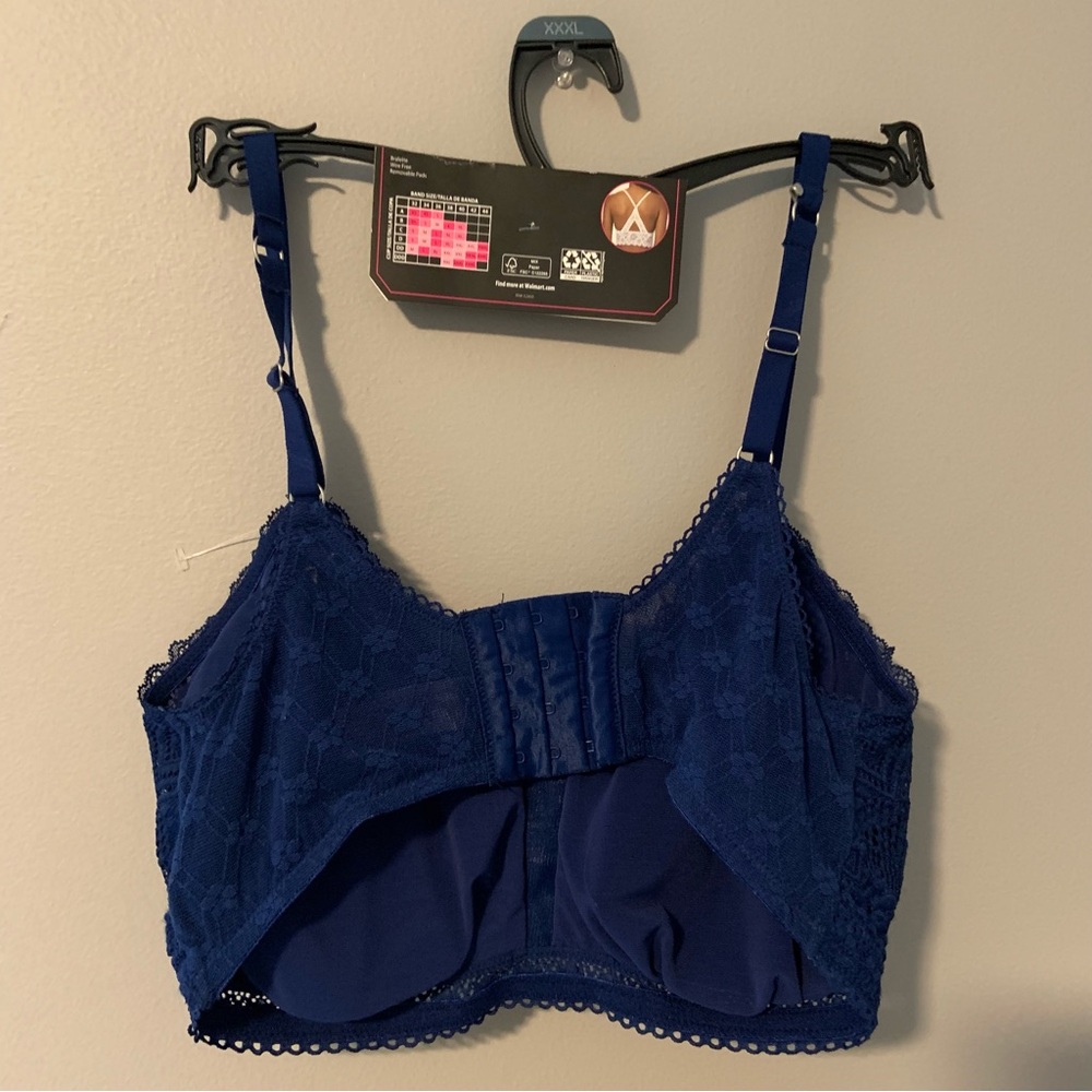 NEW XL BRALETTE WIRE FREE REMOVAL PADS. Blue